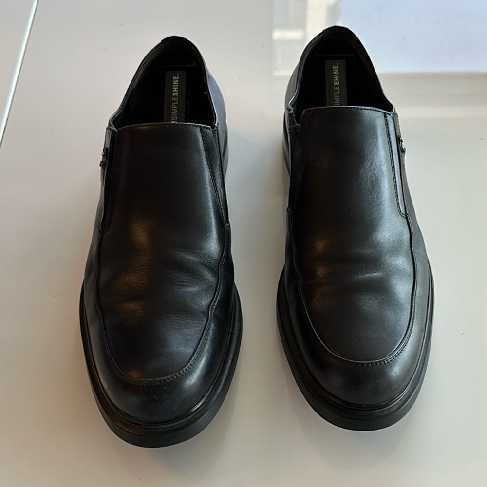 Authentic Cesare Paciotti black leather men's size 9 loafers